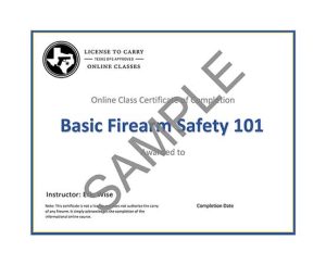Spencer-Terry (Test) - Basic Firearm Safety 101 - Certificate of Completion